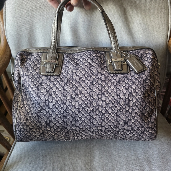 Coach Handbags - Coach Taylor Metallic Snakeskin Satchel Matching Wallet In Closet As Well